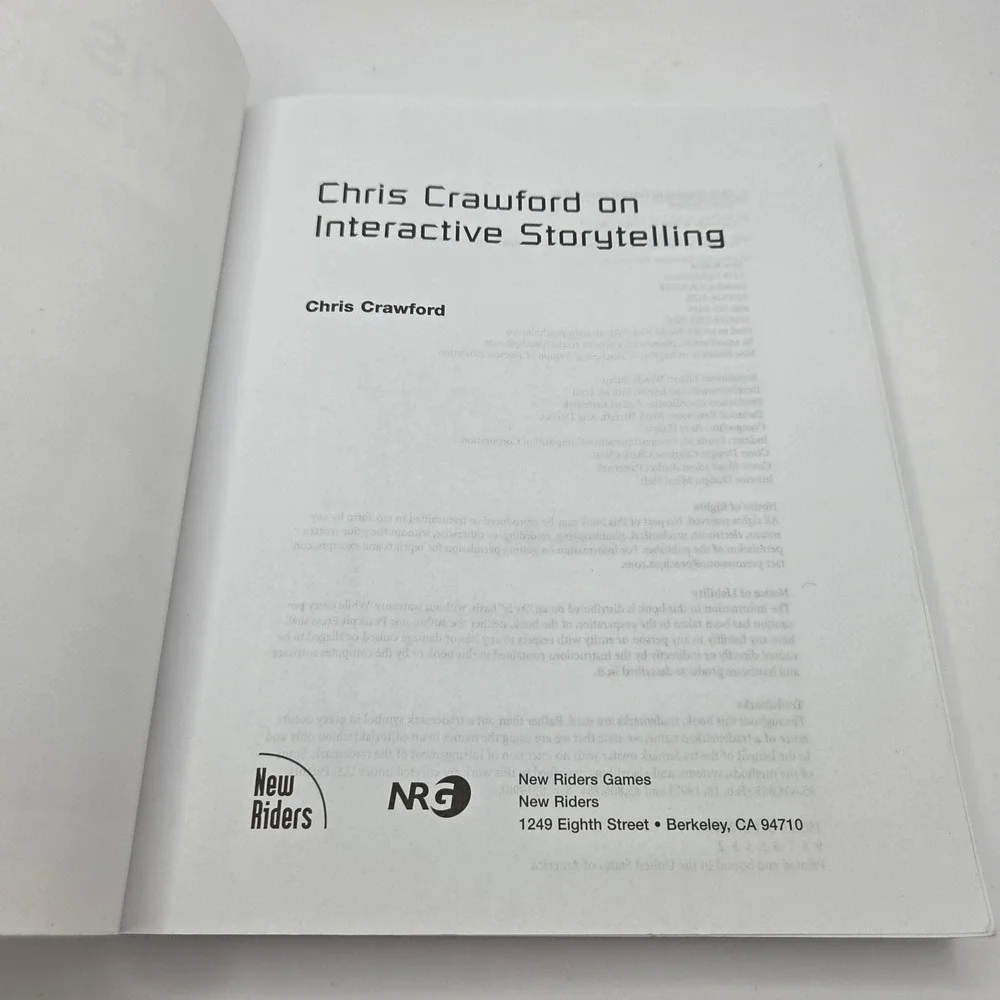 Chris Crawford on Interactive Storytelling Book Game Design Narrative New Riders